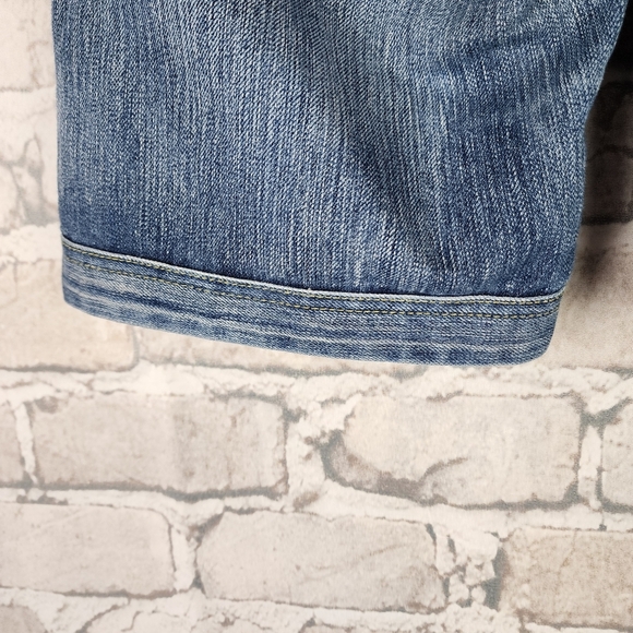 Guess Denim Bermuda Shorts Jorts Convertible Distressed Blue Size Medium - Picture 10 of 14